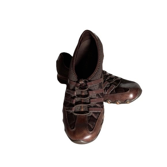 Skechers Women’s Slip-Ons Elastic Bungee Pull Laces Sz 7.5 USA Brown - Picture 4 of 12